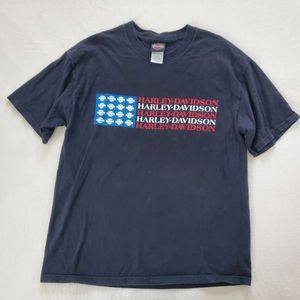 Vintage harley davidson black tee usa made large